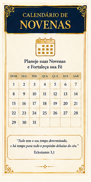 Calendário de novenas